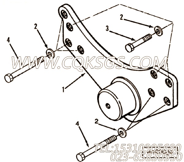 【前支持】康明斯CUMMINS柴油机的3047311 前支持