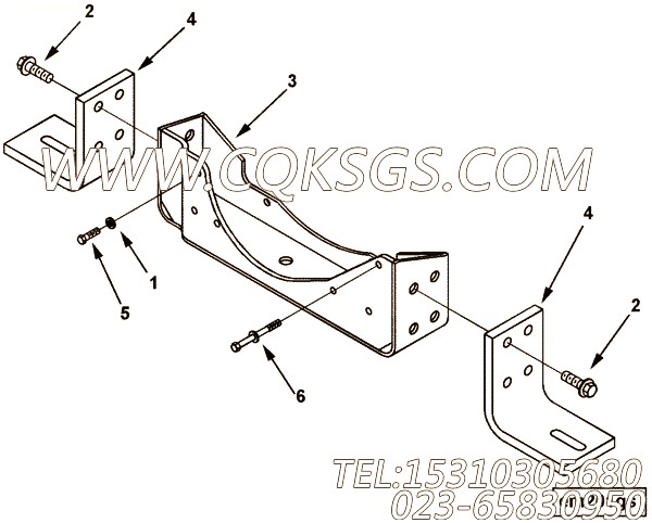 【前置引擎支持】康明斯CUMMINS柴油机的4020197 前置引擎支持