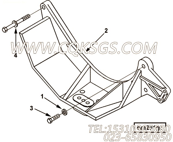 【前置引擎支持】康明斯CUMMINS柴油机的4023308 前置引擎支持