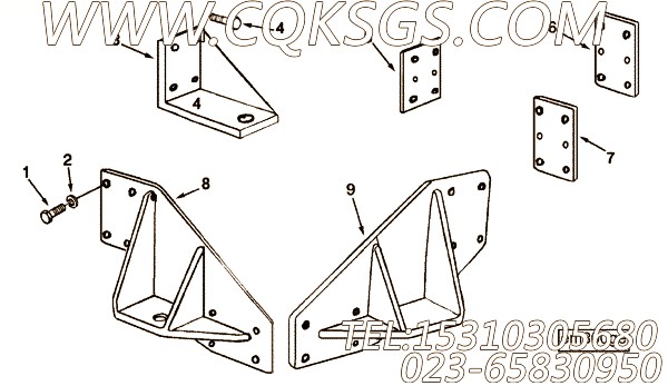 【工程齿轮支架】康明斯CUMMINS柴油机的208723 工程齿轮支架