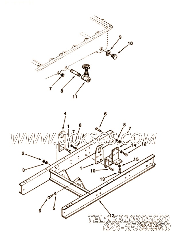 【Subbase】康明斯CUMMINS柴油机的3054643 Subbase
