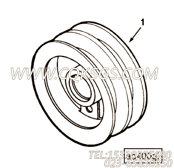 【充电机皮带轮】康明斯CUMMINS柴油机的3000293 充电机皮带轮