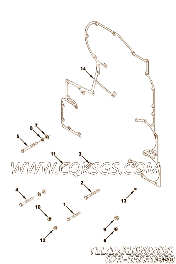 【齿轮安装盖】康明斯CUMMINS柴油机的4950567 齿轮安装盖