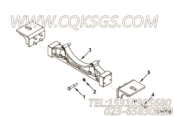 【前置引擎支持】康明斯CUMMINS柴油机的4966930 前置引擎支持