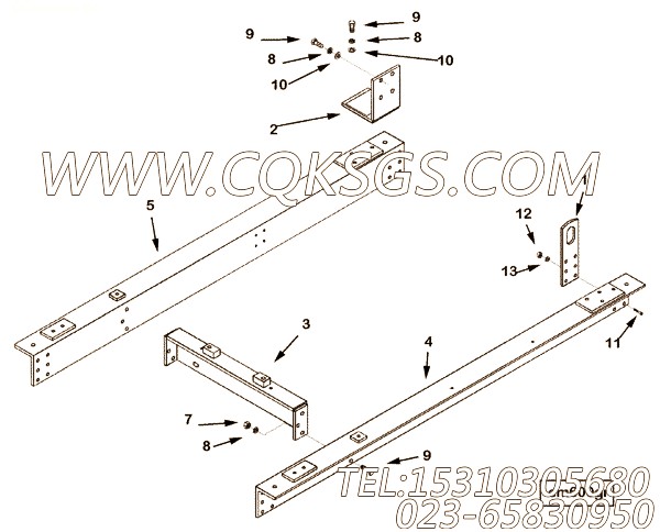 【升降支架】康明斯CUMMINS柴油机的3008802 升降支架