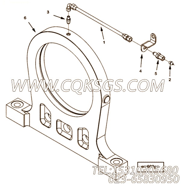 【前置引擎支持】康明斯CUMMINS柴油机的3640795 前置引擎支持