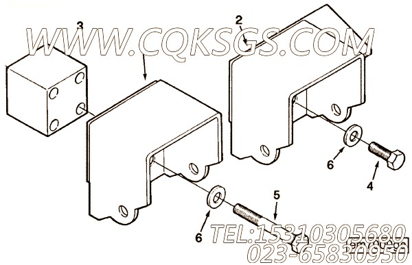 【发动机山间隔】康明斯CUMMINS柴油机的C0403273400 发动机山间隔