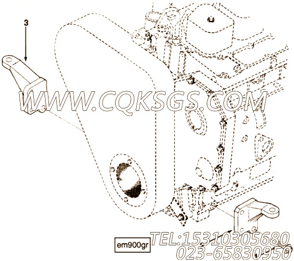 【前置引擎支持】康明斯CUMMINS柴油机的3914998 前置引擎支持