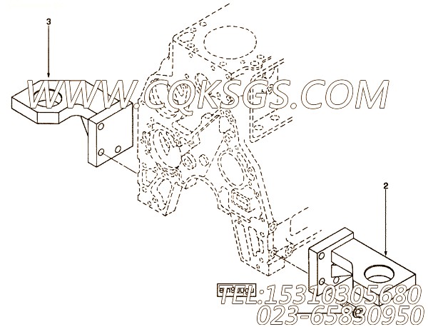 【前置引擎支持】康明斯CUMMINS柴油机的3915285 前置引擎支持