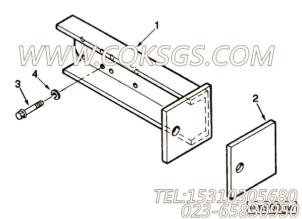 【前置引擎支持】康明斯CUMMINS柴油机的3911857 前置引擎支持
