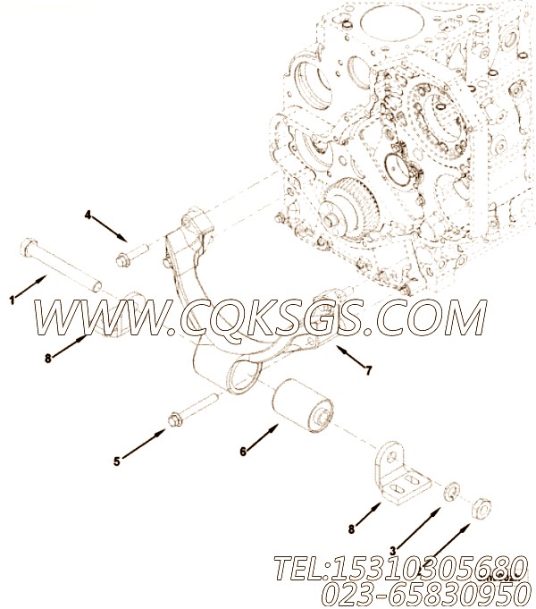 【3943784】发动机前悬置支架 用在康明斯柴油机