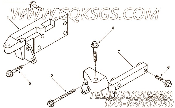 【前置引擎支持】康明斯CUMMINS柴油机的3353677 前置引擎支持