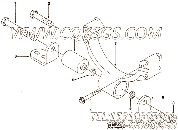 【前置引擎支持】康明斯CUMMINS柴油机的3925849 前置引擎支持