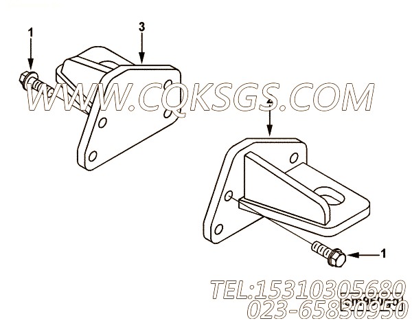 【前置引擎支持】康明斯CUMMINS柴油机的4003415 前置引擎支持