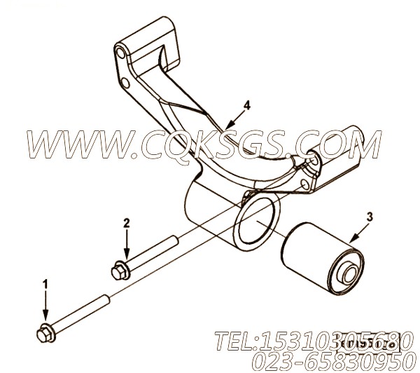 【前置引擎支持】康明斯CUMMINS柴油机的3943375 前置引擎支持
