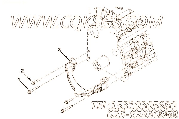 【柴油机QSB4.5-C160的发动机前悬置支架组】 康明斯发动机前悬置支架,参数及图片