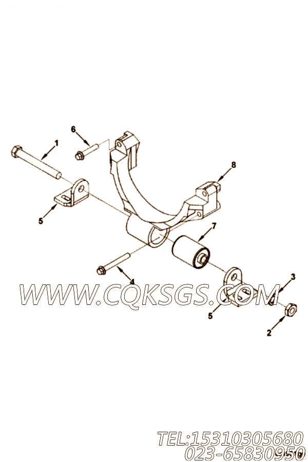【前置引擎支持】康明斯CUMMINS柴油机的4929661 前置引擎支持