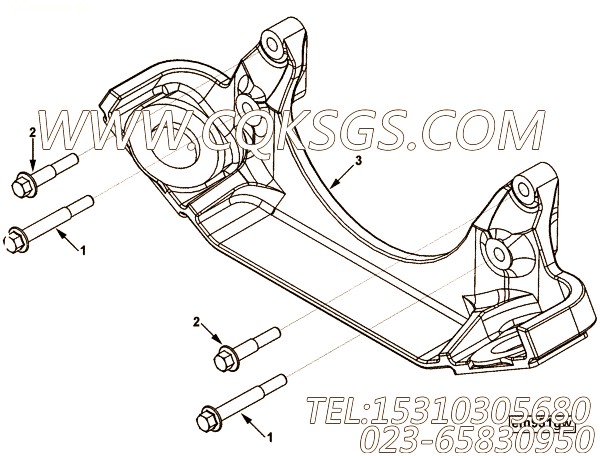 【前置引擎支持】康明斯CUMMINS柴油机的3966171 前置引擎支持
