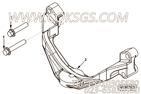 【前置引擎支持】康明斯CUMMINS柴油机的3943638 前置引擎支持