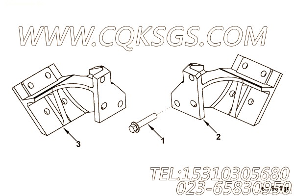 【C4942756】发动机前悬置支架 用在康明斯引擎