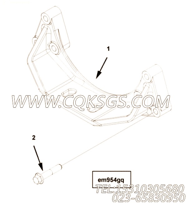 【柴油机ISZ450 40的发动机前悬置支架组】 康明斯发动机前悬置支架,参数及图片