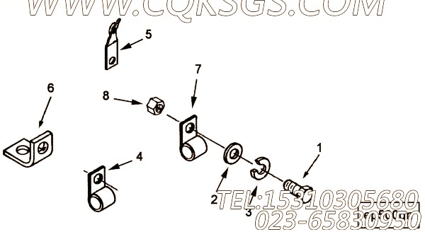【卡箍支持】康明斯CUMMINS柴油机的69467 卡箍支持