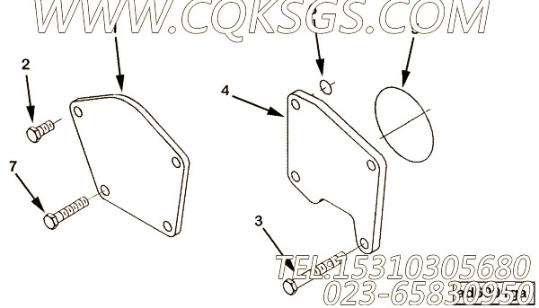 【盖板】康明斯CUMMINS柴油机的4068549 盖板