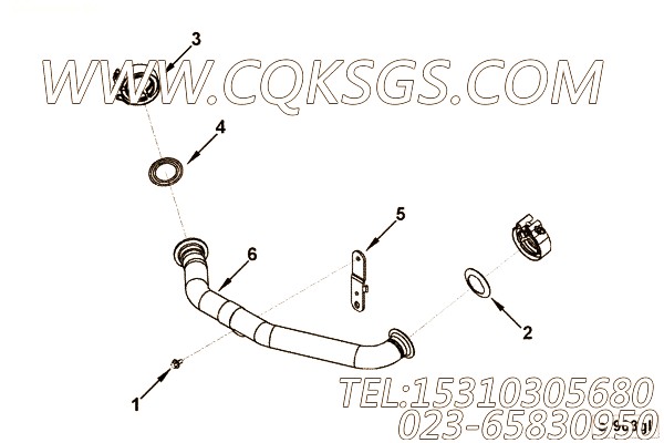 【空气输送管】康明斯CUMMINS柴油机的4942739 空气输送管