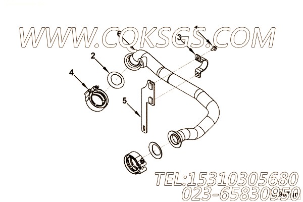 【管支撑】康明斯CUMMINS柴油机的4947166 管支撑