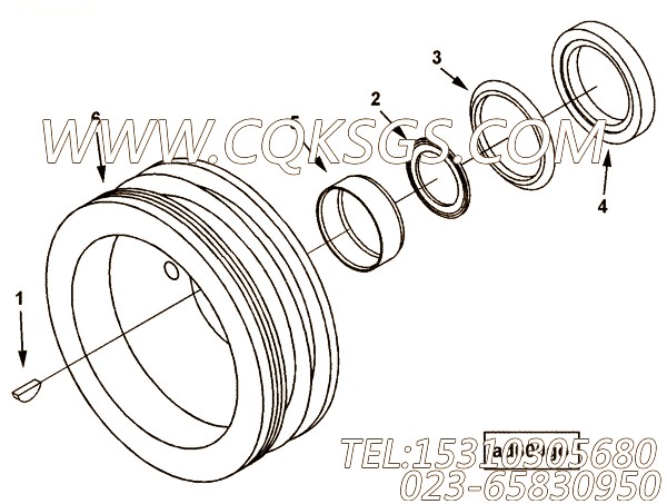 【附件传动皮带轮】康明斯CUMMINS柴油机的3631844 附件传动皮带轮