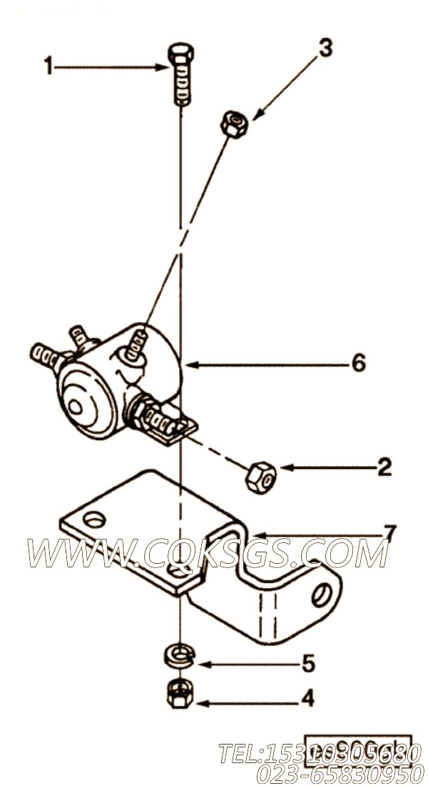 【磁性开关支架】康明斯CUMMINS柴油机的3062484 磁性开关支架