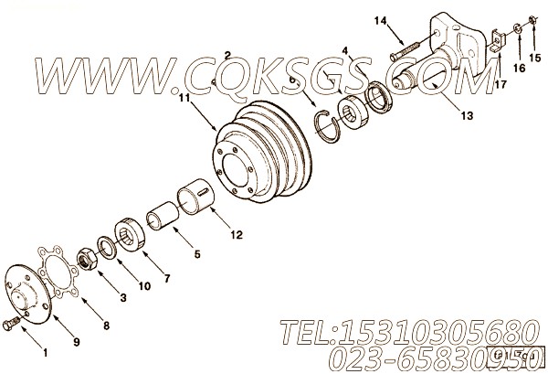 【风机轮毂】康明斯CUMMINS柴油机的3013386 风机轮毂