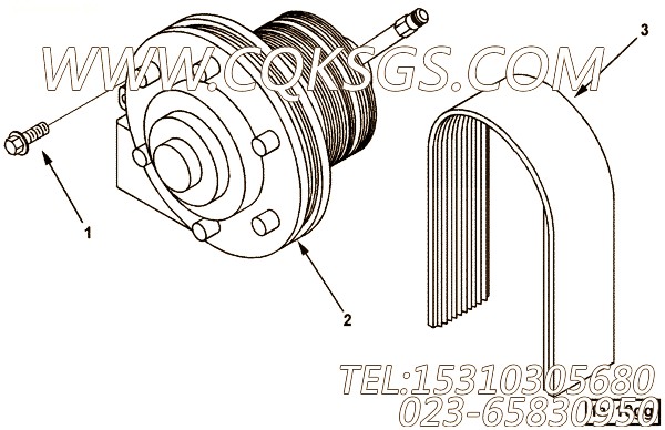 【V型棱皮带】康明斯CUMMINS柴油机的3680278 V型棱皮带