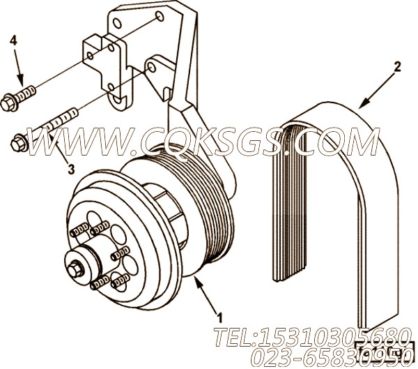 【风机轮毂】康明斯CUMMINS柴油机的3681241 风机轮毂