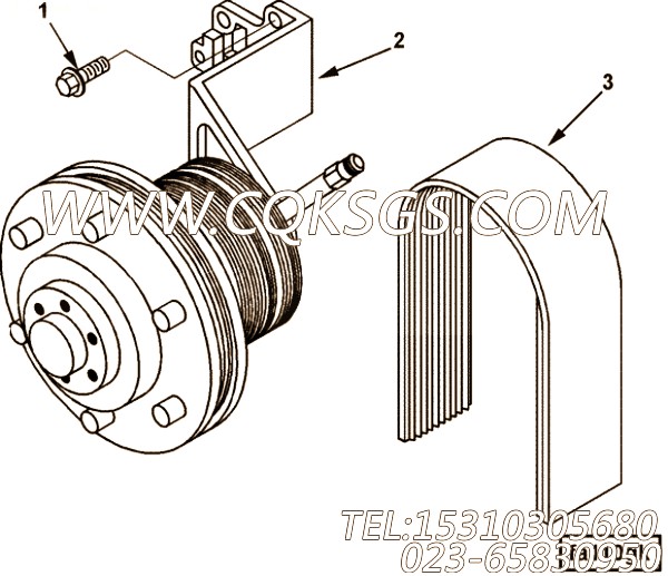 【V型棱皮带】康明斯CUMMINS柴油机的3680276 V型棱皮带