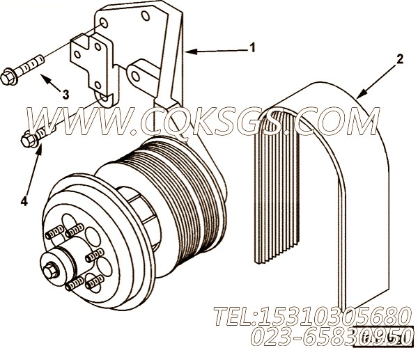 【风机轮毂】康明斯CUMMINS柴油机的3680263 风机轮毂