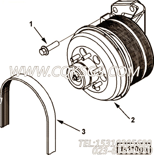 【风机轮毂】康明斯CUMMINS柴油机的3680264 风机轮毂