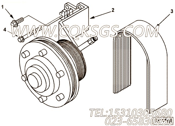【V型棱皮带】康明斯CUMMINS柴油机的3681817 V型棱皮带