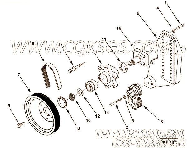 【风扇皮带轮】康明斯CUMMINS柴油机的3095219 风扇皮带轮