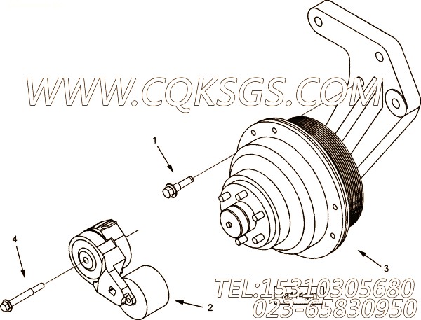【皮带张紧轮】康明斯CUMMINS柴油机的3682946 皮带张紧轮