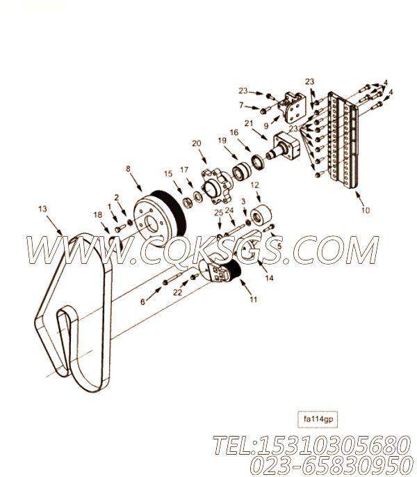 【V型棱皮带】康明斯CUMMINS柴油机的3103835 V型棱皮带