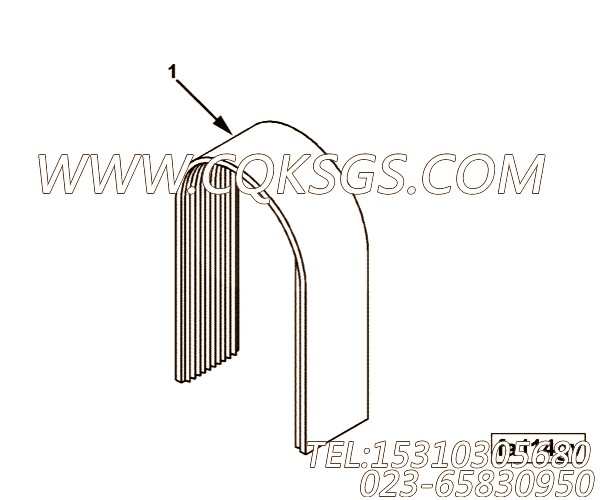 【V型棱皮带】康明斯CUMMINS柴油机的3899594 V型棱皮带