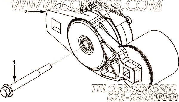【皮带张紧轮】康明斯CUMMINS柴油机的3684428 皮带张紧轮
