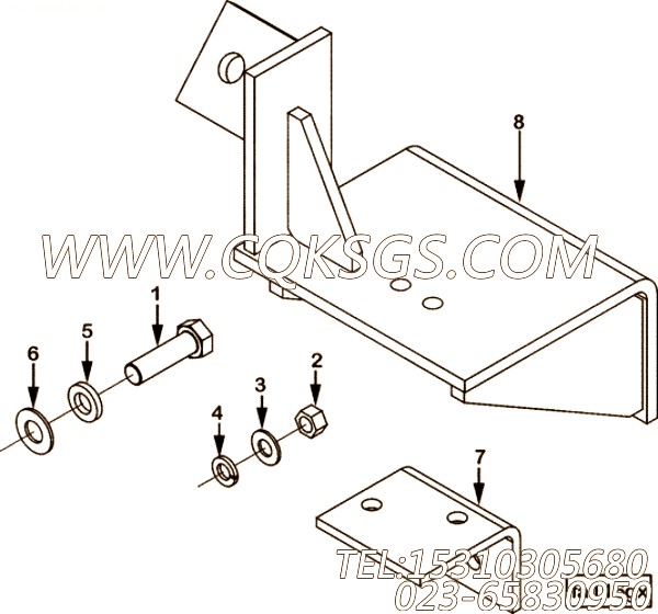 【风扇支架】康明斯CUMMINS柴油机的4104176 风扇支架
