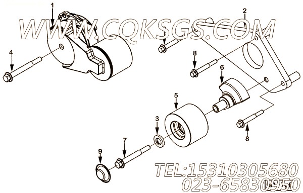 【惰轮支架】康明斯CUMMINS柴油机的2874693 惰轮支架