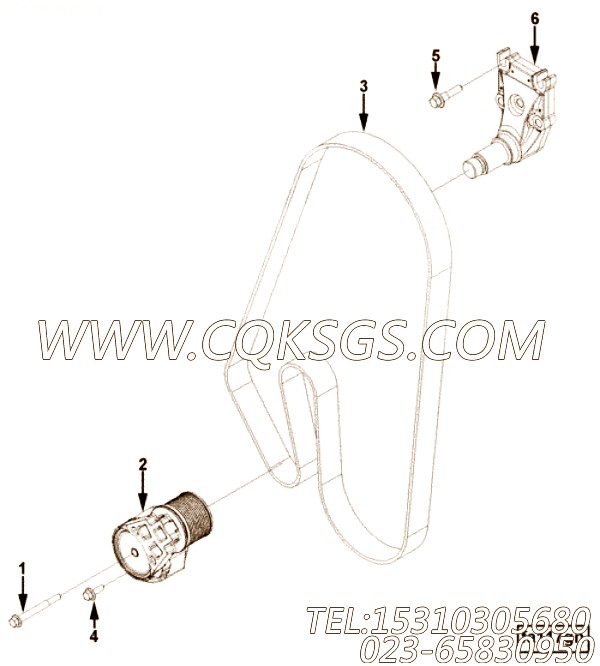 【V型棱皮带】康明斯CUMMINS柴油机的3687542 V型棱皮带