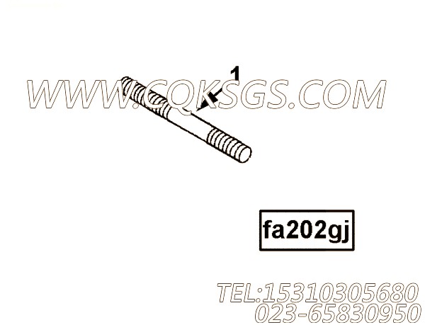 【Stud】康明斯CUMMINS柴油机的4004095 Stud