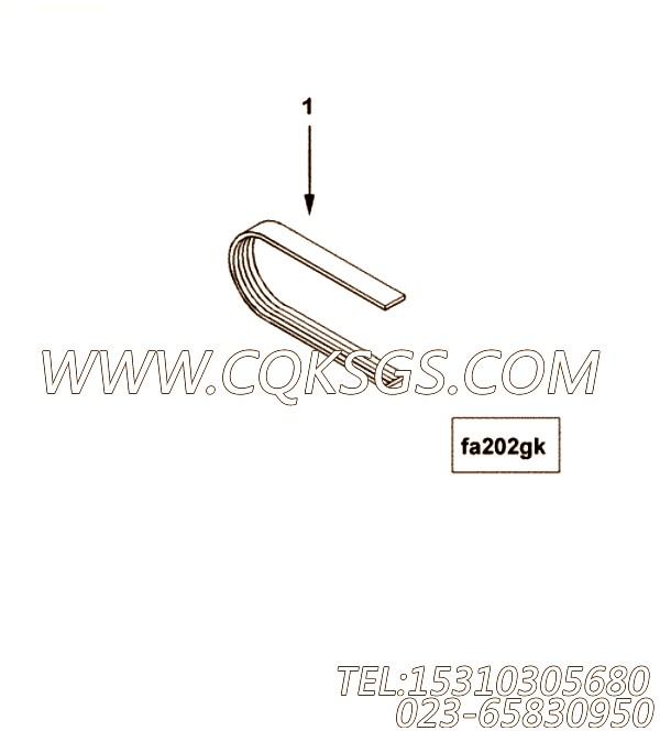 【V型棱皮带】康明斯CUMMINS柴油机的3099290 V型棱皮带