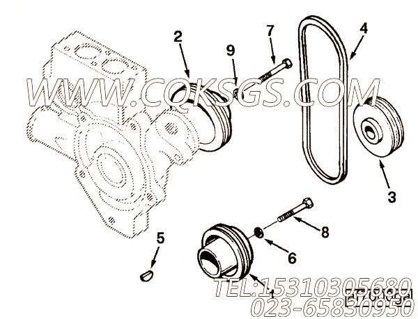 【充电机皮带轮】康明斯CUMMINS柴油机的C0191134200 充电机皮带轮
