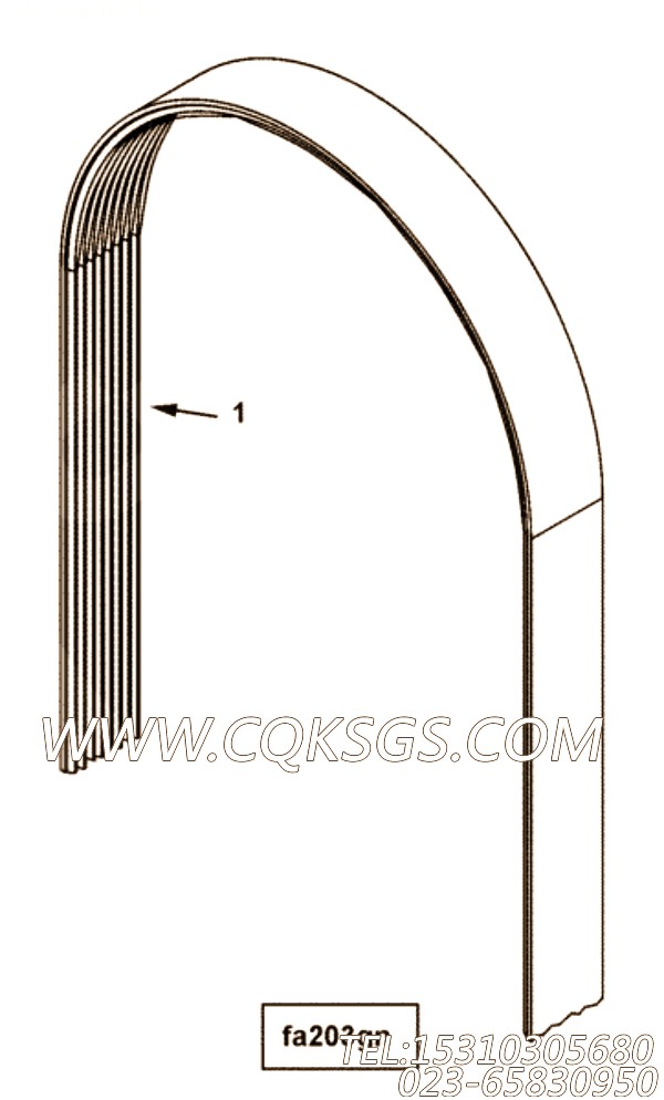 【V型棱皮带】康明斯CUMMINS柴油机的3103697 V型棱皮带
